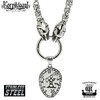 Northern Viking Jewelry® Korpiklaani Shaman Drum King chain pendant with wolfheads